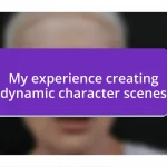 My experience creating dynamic character scenes